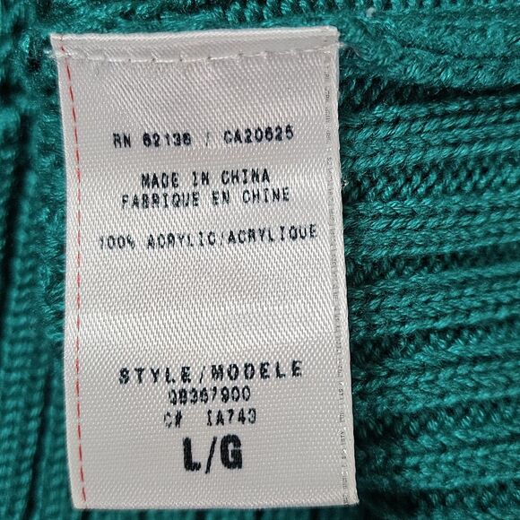 Guess Jeans Womens Short Sleeve V-Neck Sweater tunic length teal size large - Picture 4 of 6